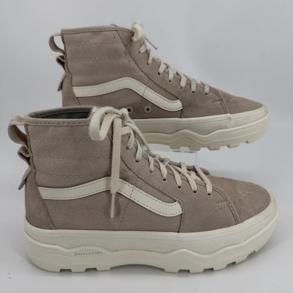 Vans Sk8-Hi Sentry WC High Top Platform Sneakers Sand Taupe 721454 Womens 6.5